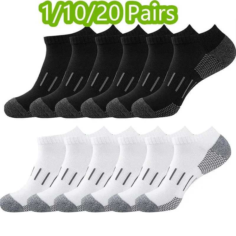 Mens Sport Socks Breathable Outdoor Running buffer thickenBasketball Socks Cotton Training Short Tube Socks For Man 1-20 Pairs D260313