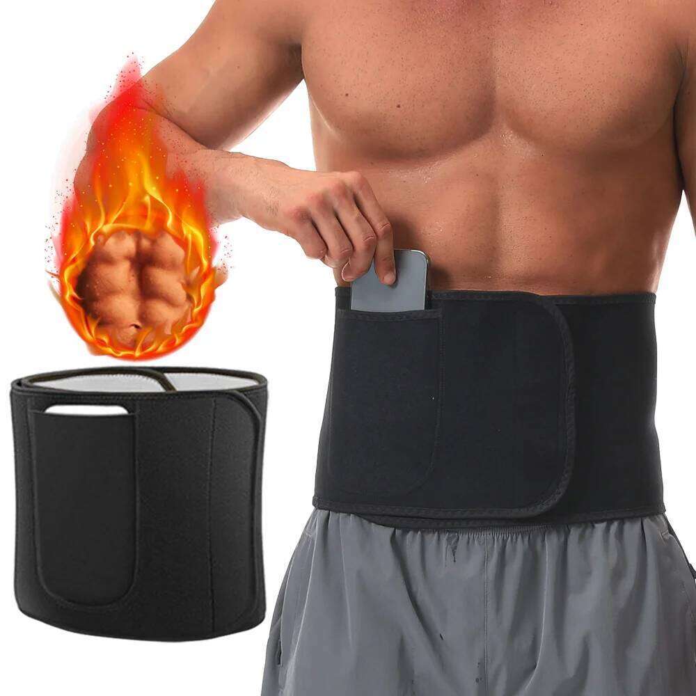 Men Sauna Sweat Belt Fat Burning Body Shaper Bodybuilding Waist Slimming Girdles Workout Weight Loss Corsets Shapewear 26Y0313