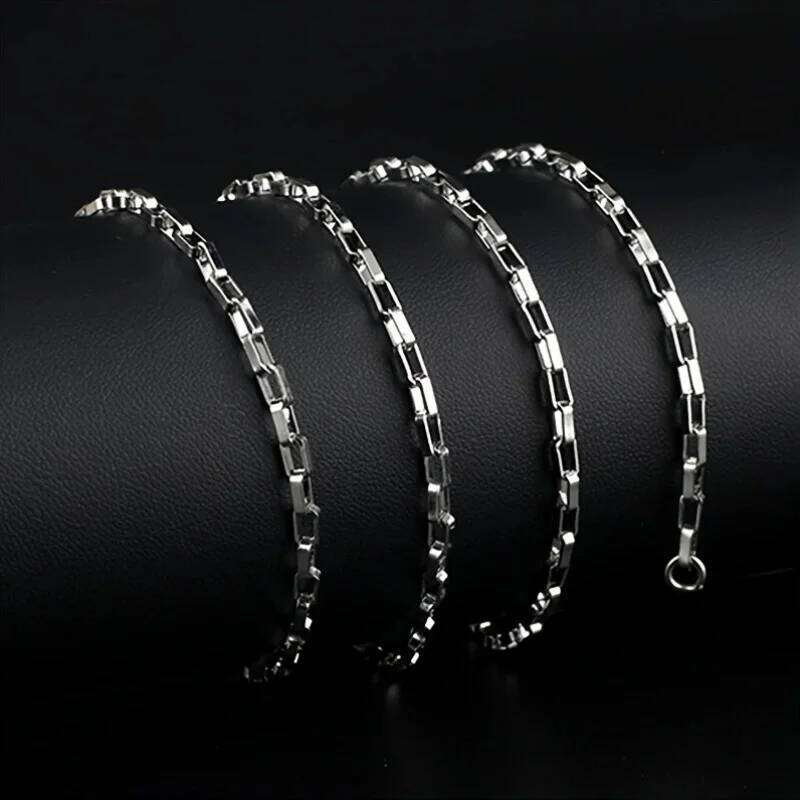 8Pieces Men Stainless Steel Necklace Set Stylish & Durable Accessories Casual Wear ldeal Gift for Trendsetters H260312