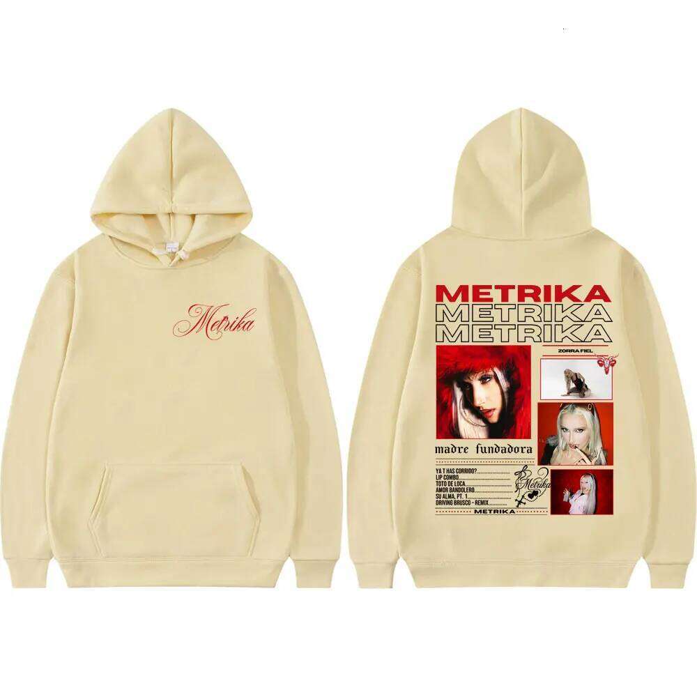 Rapper Metrika Graphic Hoodies Fashion Y2k Aesthetic Long Sleeve Sweatshirts Men Women High Quality Fleece Oversized Pullovers Z260314