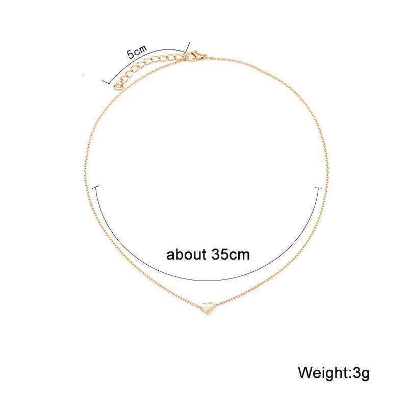 New Minimalist Clavicle for Women Tiny Heart Necklaces Dainty Fashion Jewelry Beach Summer Collares Bijoux H260312