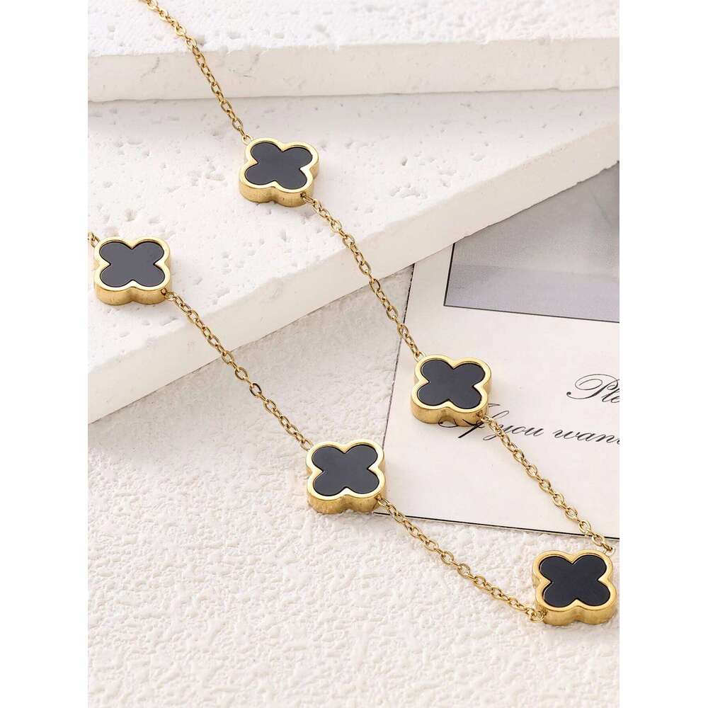 Fashionable Minimalist Stainless Steel Cr Pearl Necklace, Earrings, and Set H260312