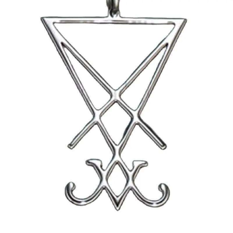 Seal Lucifer Satanic Sigil of Baphomet Metal Pendant Necklace Gothic Pagan Satan Men Fashion Jewelry Accessorie H260312