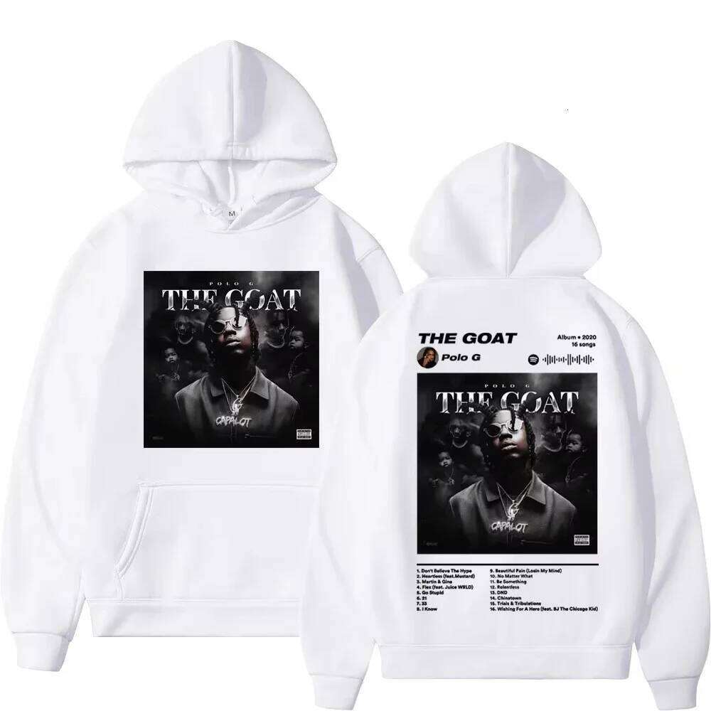 2026 Rapper Polo G Music Album Graphic Hoodies Men's Women's Harajuku Hip Hop Pullovers Fashion Vintage Hooded Sweatshirts Z260314