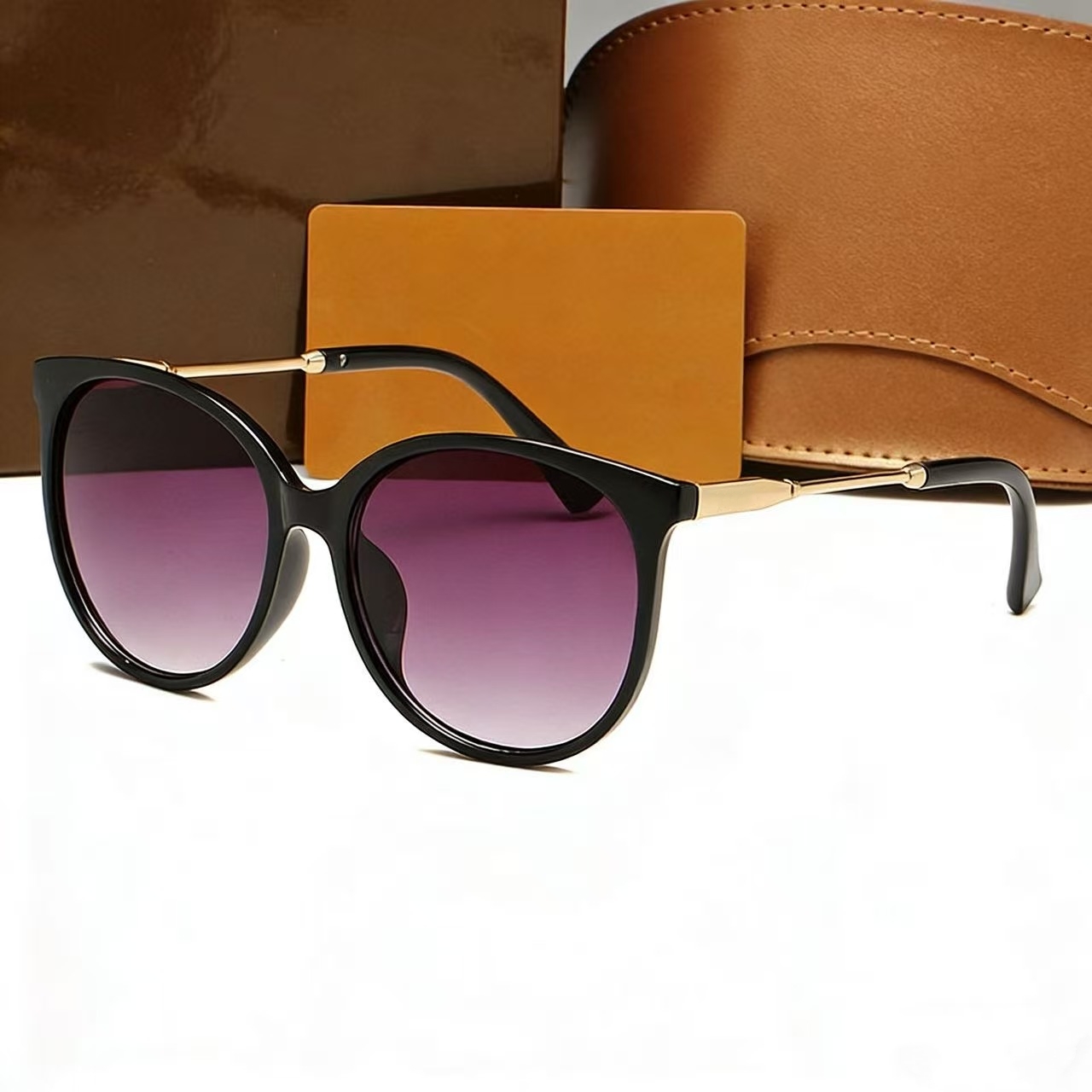 Fashion Designer Sunglasses 1719 Women Men Oval Glasses Womens Sunglass UV400 Polarized Glass Lens With Box
