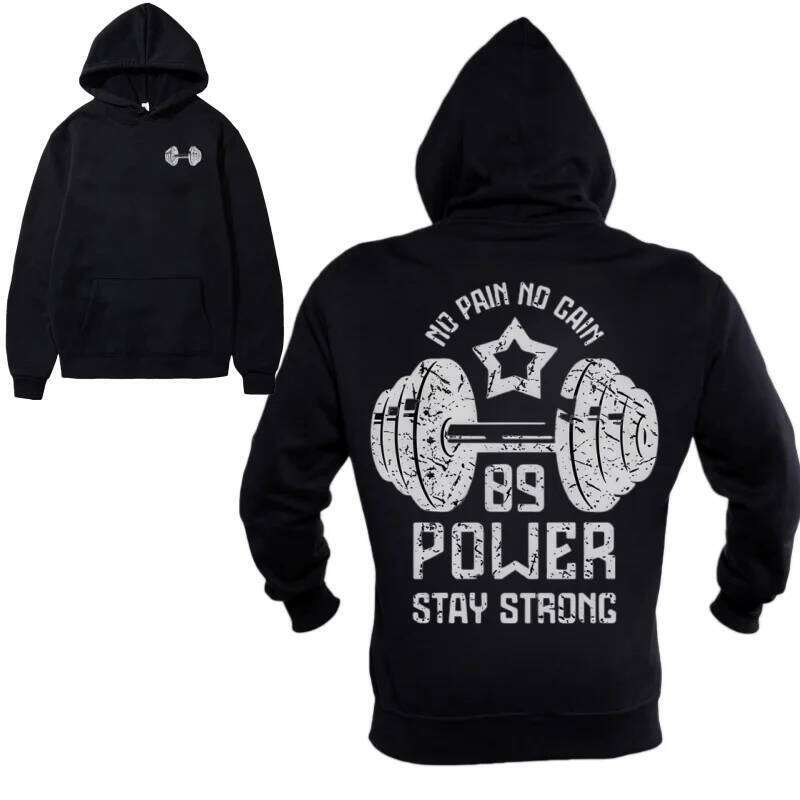 Men's Autumn Winter Hoodie, Fitness Sports Design with Soft Fleece Interior for Gym Workouts & Weightlifting Z260314