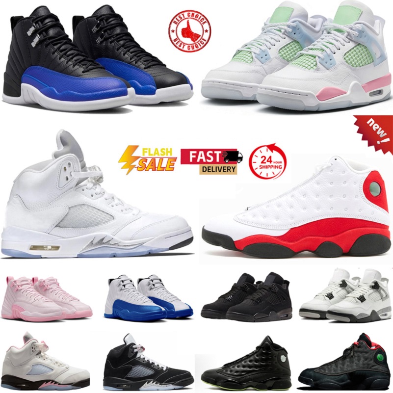 2026 with box 4s 5s 11s 12s 13s mens basketball shoes 4 Valentines Day 5 Wolf Grey White Metallic 11 University Blue 13 Chicago men women trainers sports sneakers