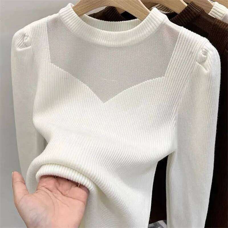 Autumn And Winter New Round Neck Slim Fit Fashion Women's Pullover Leisure Comfortable Elegant Female Sweater Z260314