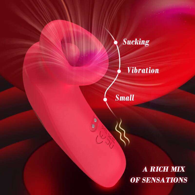 Tongue Licking Sucking Vibrator 10 Vibration 3 Suck Female Masturbation Vacuum Sucker Nipple Clit Stimulator Sex Toy for Women 26H0313