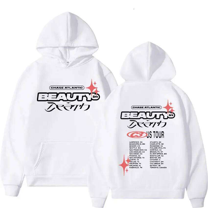 2025 New print hoodie Men Women Hip Hop gothic punk Sweatshirt Rock Band Chase Atlantic Lost in Europe UK Tour hooded Streetwear Z260314
