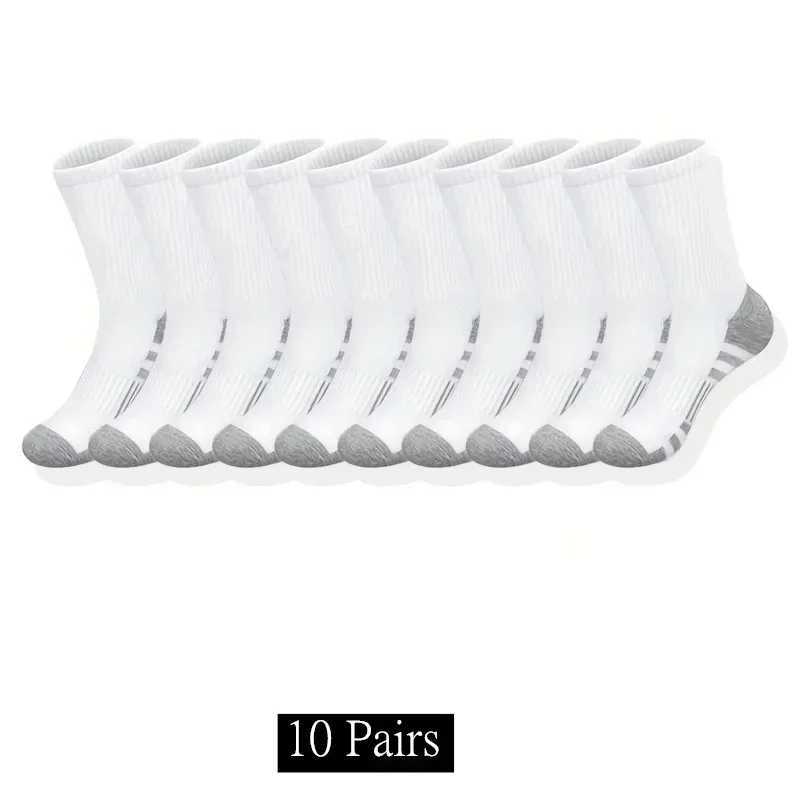 Ultra Soft Breathable Men Classic Crew Socks Comfy Casual Unisex Socks For Outdoor Wearing 1/10/20/30 Pairs 2025 D260313
