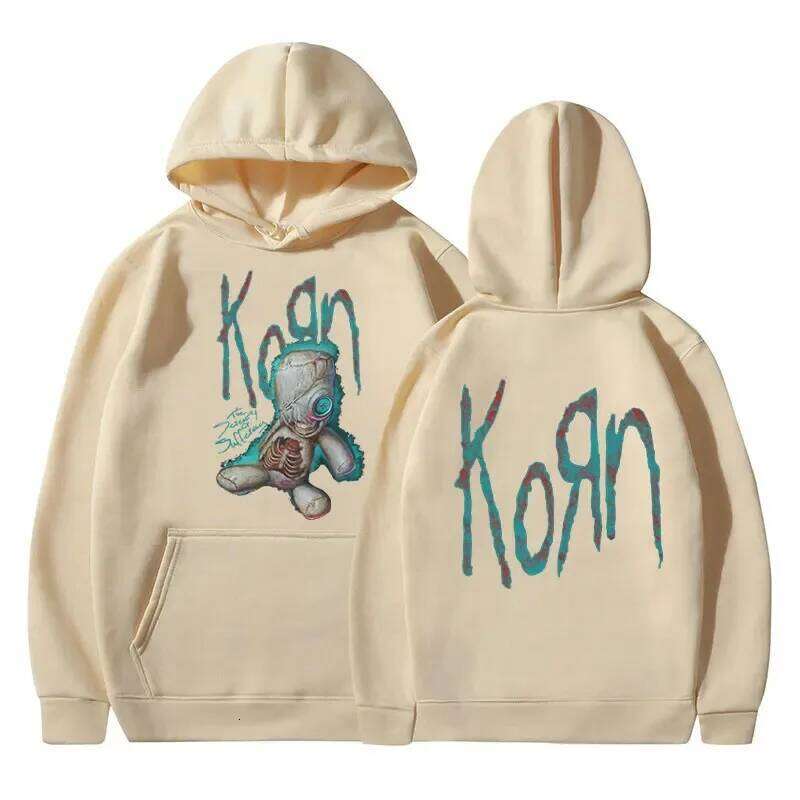 Autumn/Winter Korn Issues Rock Band Music Albums Men's Retro Metal Gothic Street Hip Hop Punk Hoodies Z260314