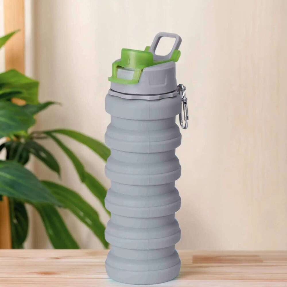 Foldable Coffee Cup silicone Folding Leak-Proof water bottle Silicone Cups with Lid for Beach Airplane Stadium Summer Yard Z260313