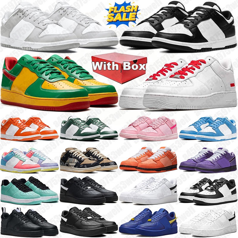 Free Shipping With Box one running shoes for 1 women mens trainers designer sneakers utility white black panda unc triple pink men womens outdoor sports sneakers