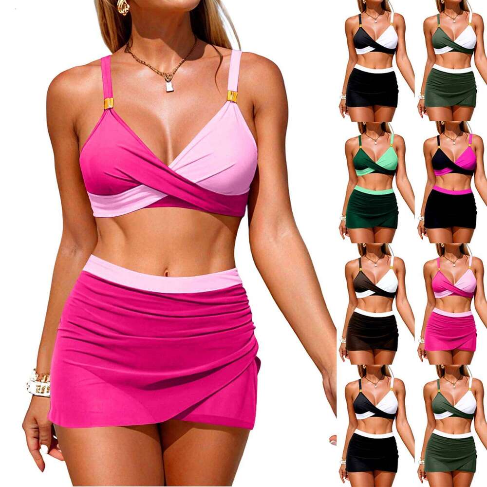 Women Swimsuit Flowy Two Piece Swimsuits Bathing Swimwear Outdoor Beach Party Bikini Shorts Women'S Lingerie Set Y260303