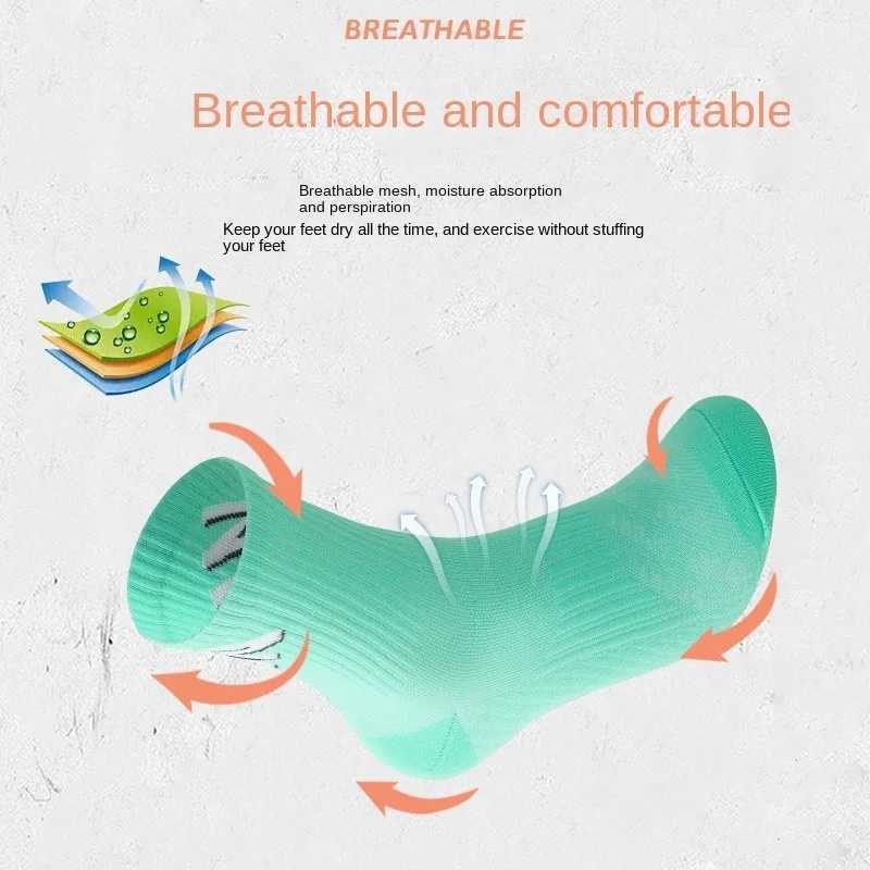 New Outdoor Sports Marathon All Seasons Running Crew Socks Men/Women Colorful Quick Dry Exercise Fitness Training Crew Sock D260313