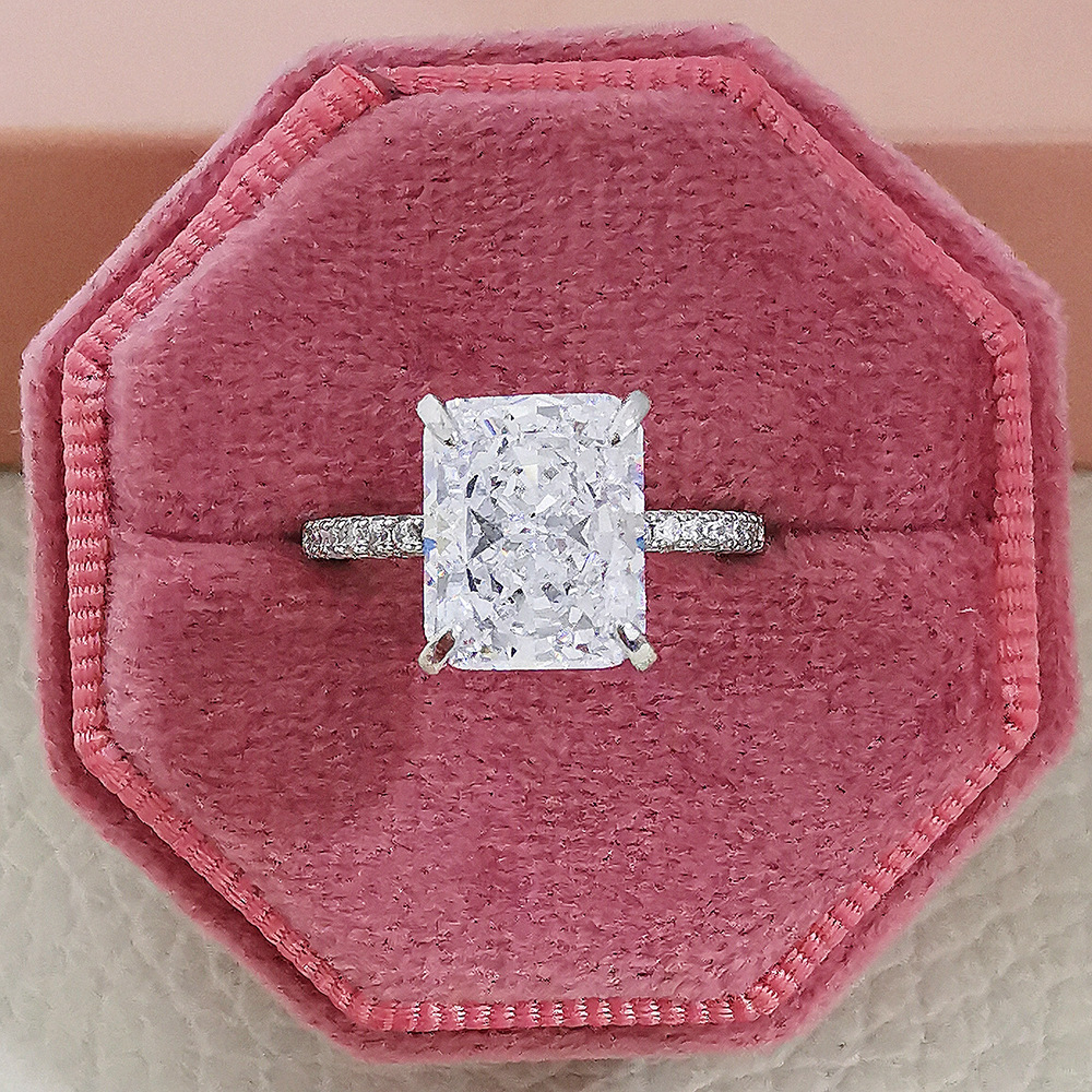 Diamond Ring Affordable Luxury For Women Designer Ice Cut Design Ultra Sparkling High End Exquisite Light Luxury Fashion Jewelry