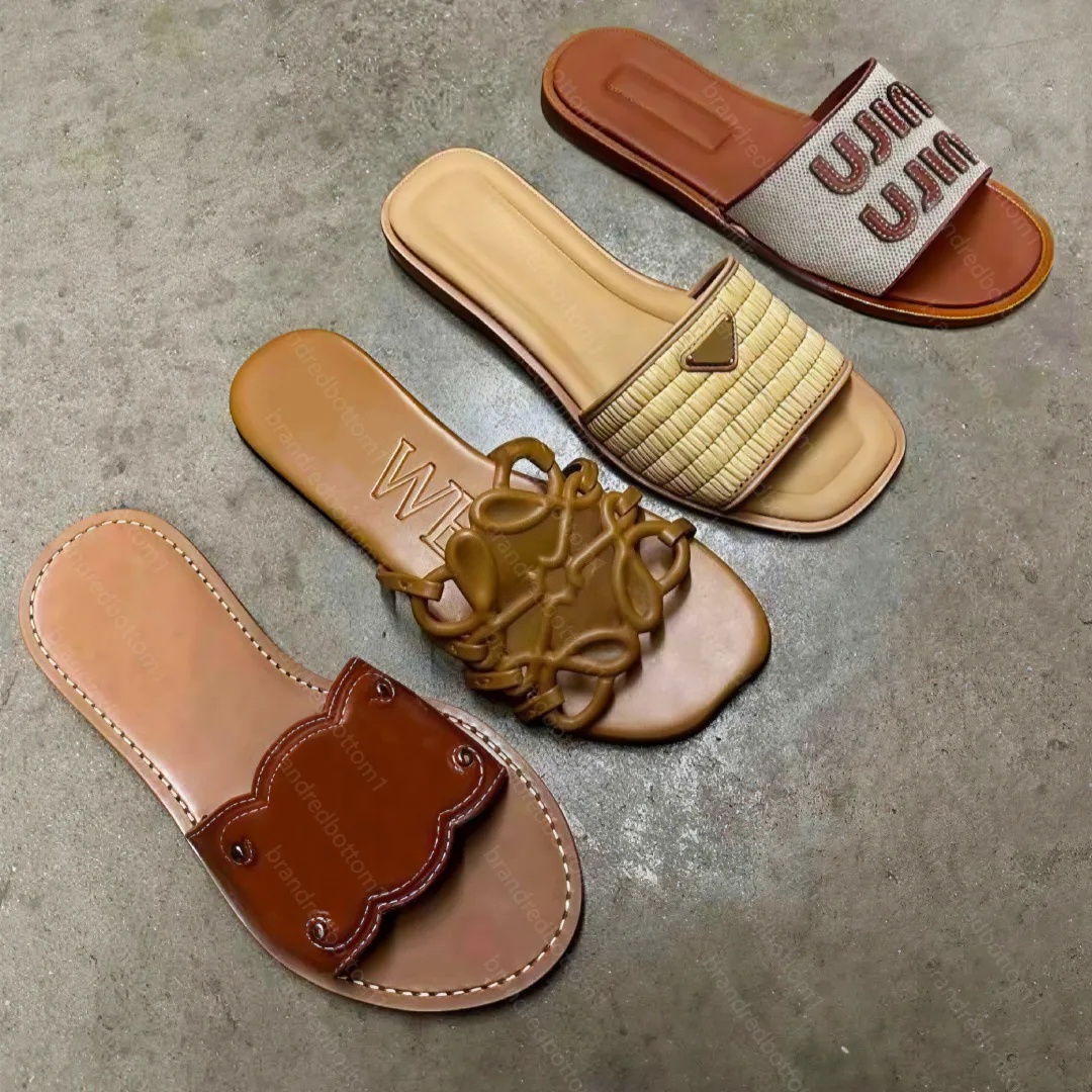 Sandals Slide Slippersluxury Casual shoes Designer Mens Sliders fashion outdoor Beach sandale Womens Shoe flat loafer Summer Mule Fashion Jelly Slippers