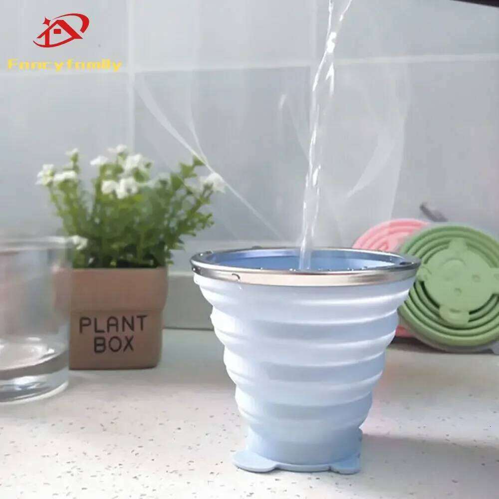 Fancyfamily 180ml/270ml Silicone Heat Resistant Outdoor Travel Folding Cup Z260313