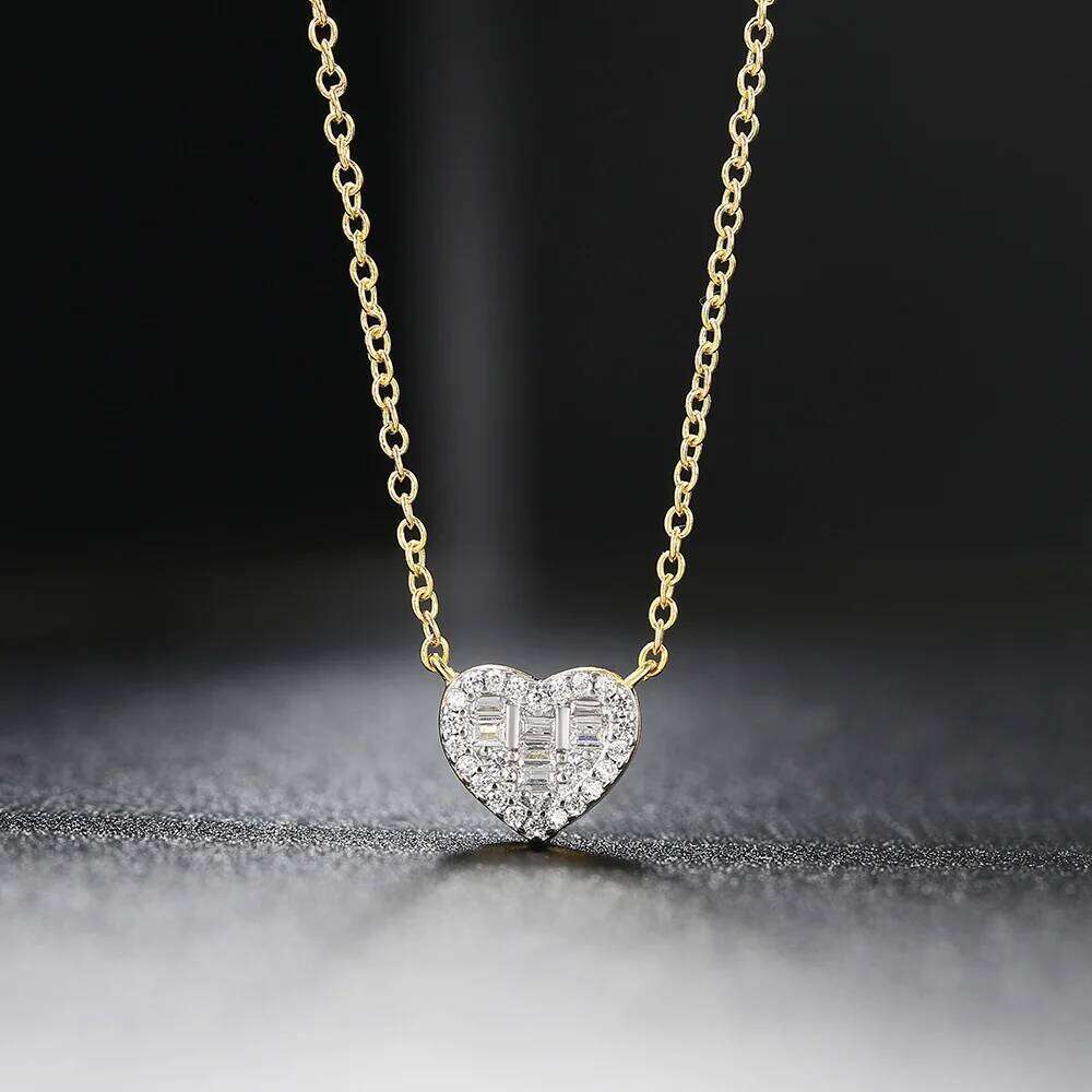 Women's Korean Aesthetic Crystal Heart Choker - Gold, Skin-Friendly, Daily/Date/Party/Anniversary/Birthday/Gift N564 H260312