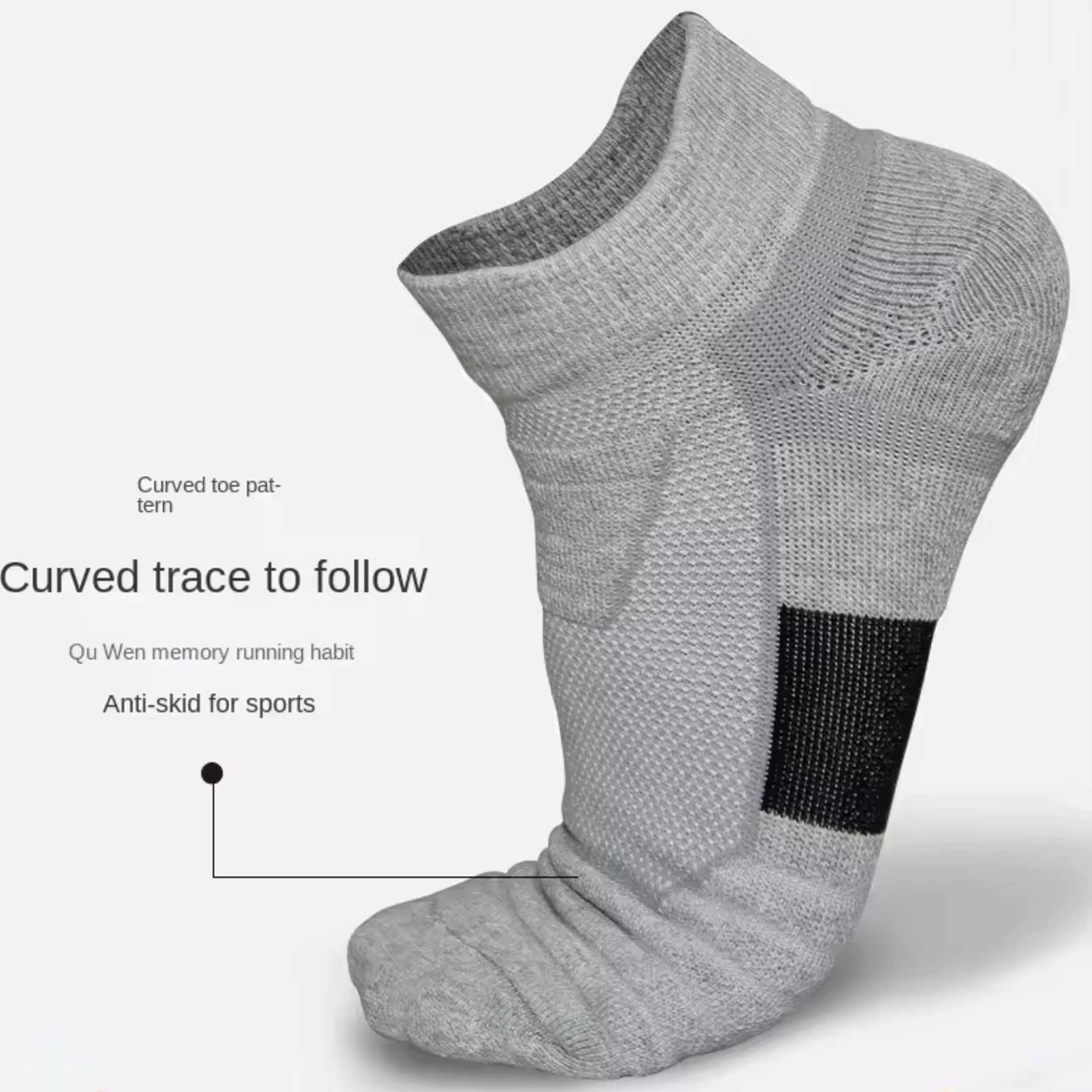 6/12Pairs Breathable Mesh Athletic Terry Socks Cushioned Moisture-managing and Durable Reduces Foot for Running Hiking Sports D260313