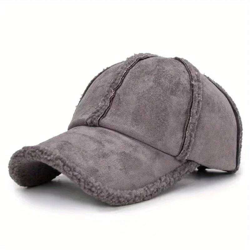 Unisex Vintage Solid Color Baseball Cap Adjustable Dad Hat Windproof Urban Streetwear for Autumn Winter Seasons Z260313