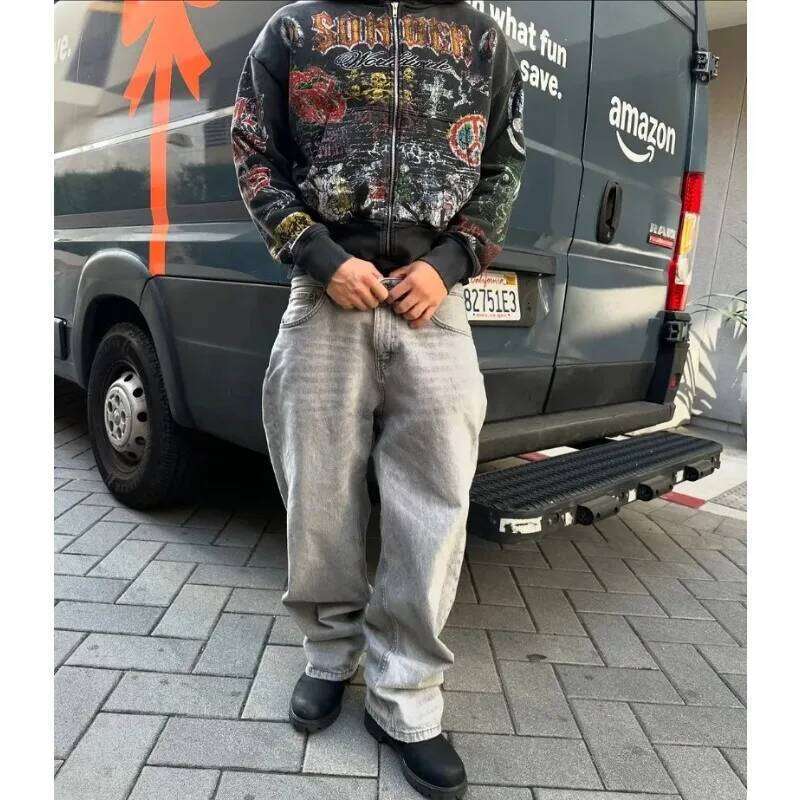 Zipper Hoodie Y2k American Fashion Personalized Anime Printed Retro Gothic Dark Style Oversized Sportswear Street Top Z260315