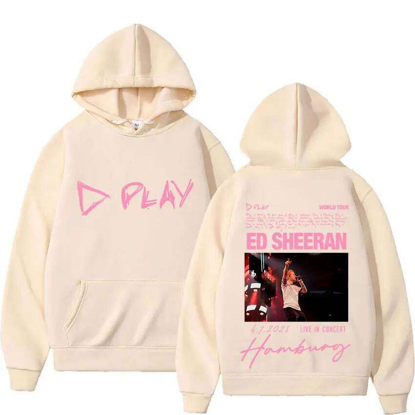 Rapper Ed Sheeran Play Tour 2026 New Album Hoodies Mens Women Vintage Oversized Long Sleeve Sweatshirt High Quality Fleece Hoody Z260315