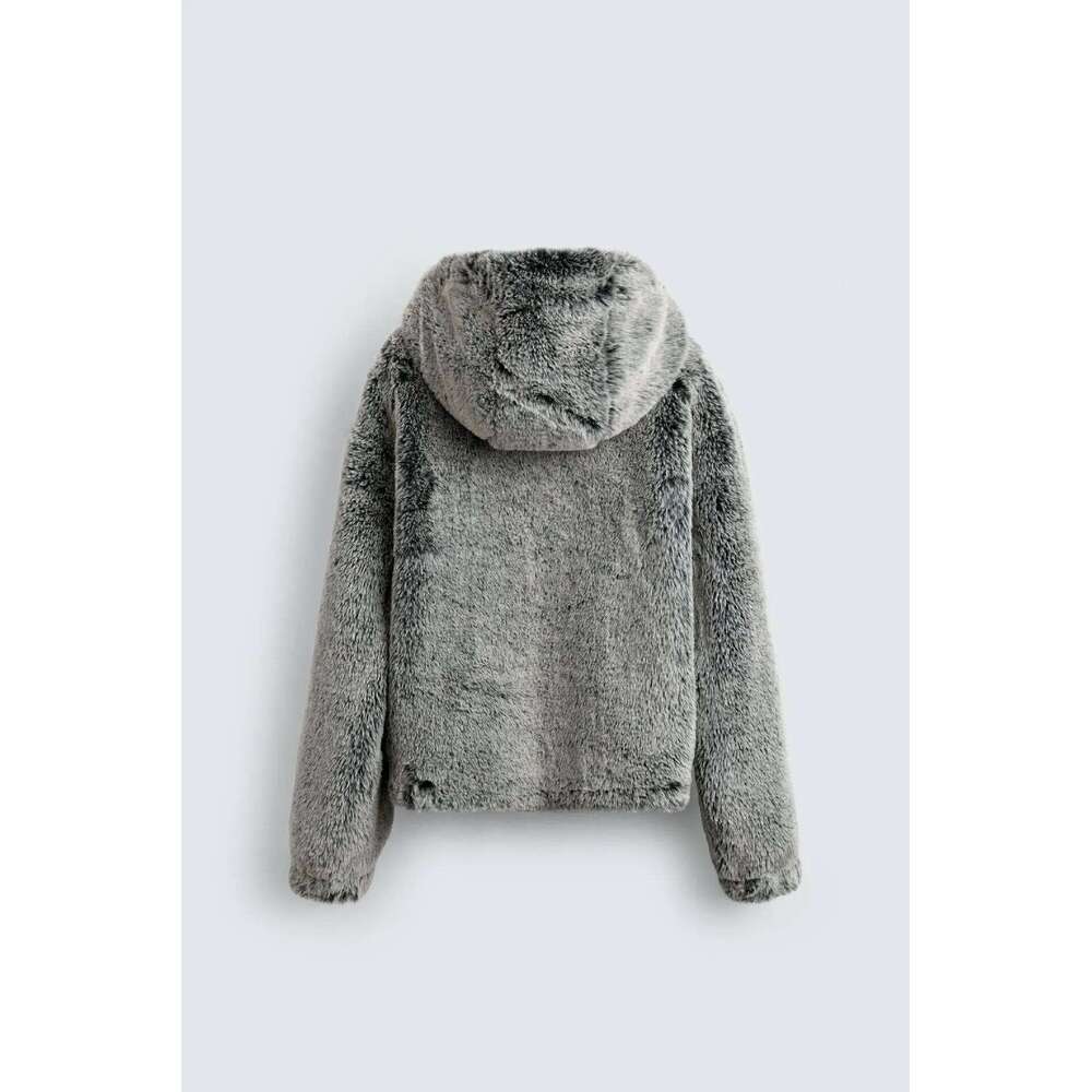 Men's Fashion Luxury Faux Overcoat Winter Warm Hooded Windproof Fur Jacket Thick Thermal Parkas Outerwear For Male Z260313