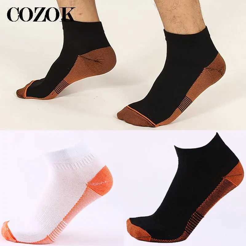 5 Pairs Copper Fiber Compression Socks Sports Men Women Unisex Foot Socks Plantar Fasciitis Heel Spurs Arch Pain Socks Men Meias D260313