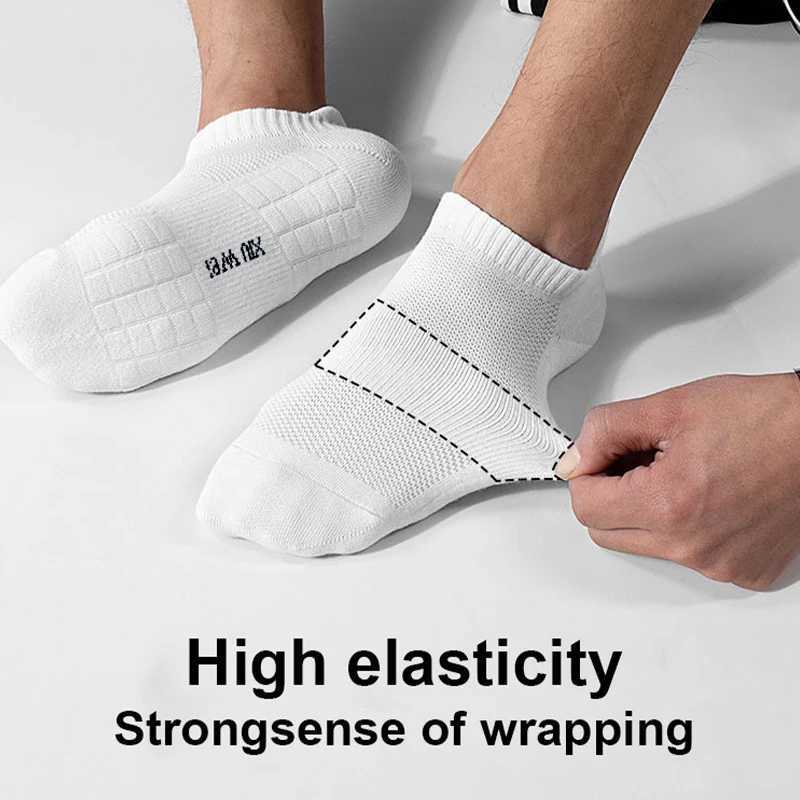 6 Pairs/Lot Men Running Socks Mesh Breathable Thin Sports Socks Men Basketball Socks Sweat Deodorant Hiking Cycling Socks D260313