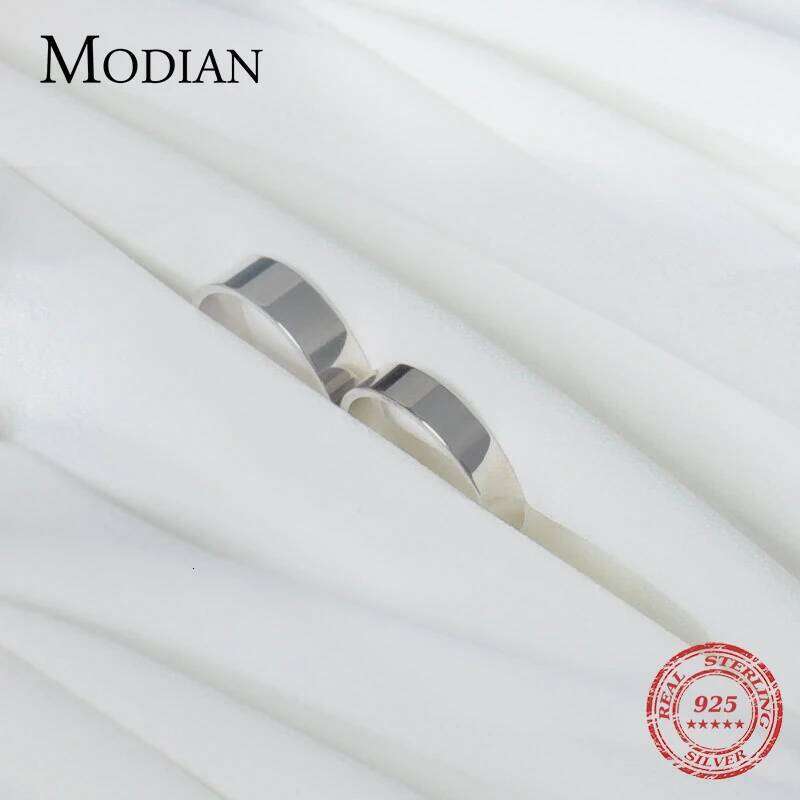 Modian Sale 925 Sterling Couple Simple Rings Classic r Finger Ring For Women & Man Wedding Silver Jewelry Bijoux H260312