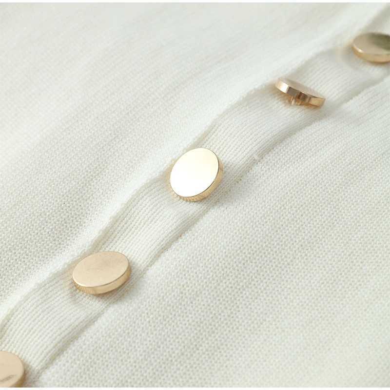 2024 Summer Elegant Lady Knitted Single Breasted Long Dresses Women Solid Sleeveless O Neck Button Bodycon Party Female VestidosT260316