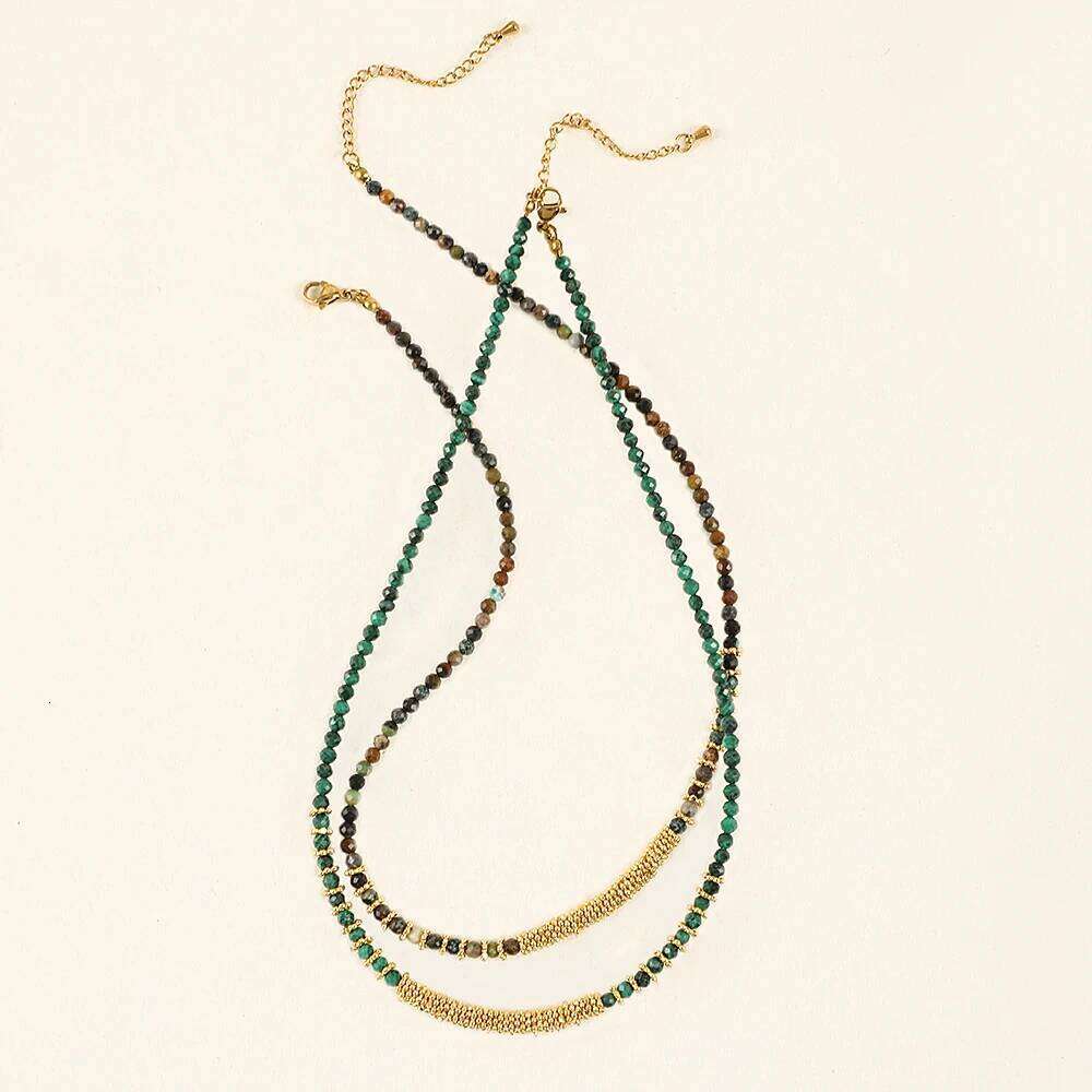 ZMZY Small Stone Beaded Necklace 2-3mm Faceted Natural Quartz Female Fashion Party Choker for Women Girl Jewelry Gift H260312