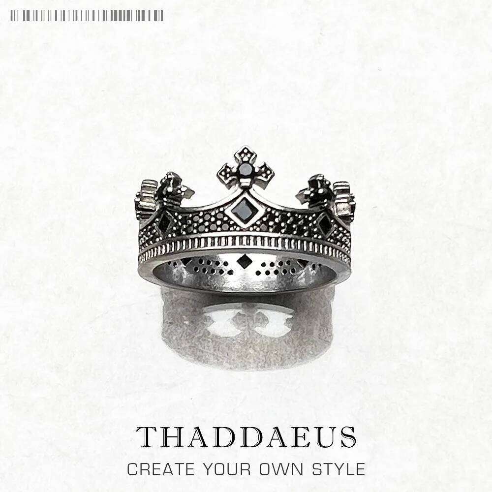 Royal Ring Crown Europe Style Victorian Fine Jewelry For Women Men Summer Brand New Vintage Kings Pure 925 Sterling Silver Gift H260312