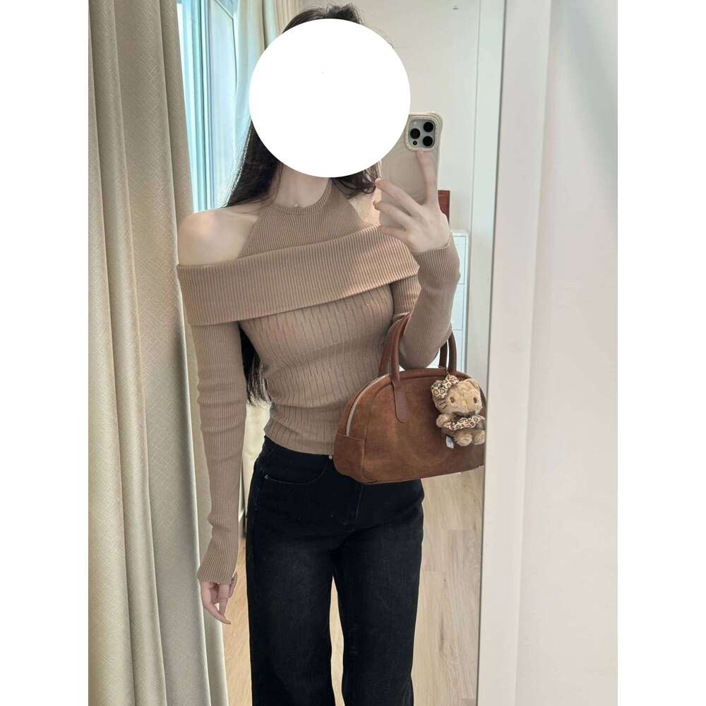 Autumn Winter Gradient Knitted Loose Round Neck Fashion and Casual Sweater for Women Z260313