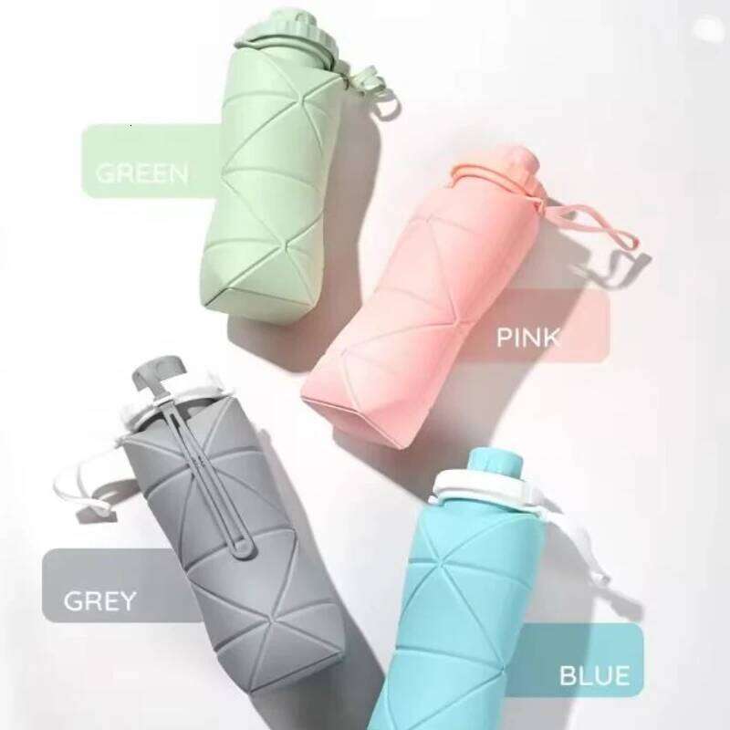 Portable Cup Silicone Collapsible Sports Water Bottles Outdoor Large Capacity Travel Foldable Leakproof Kitchen Supplies Z260314