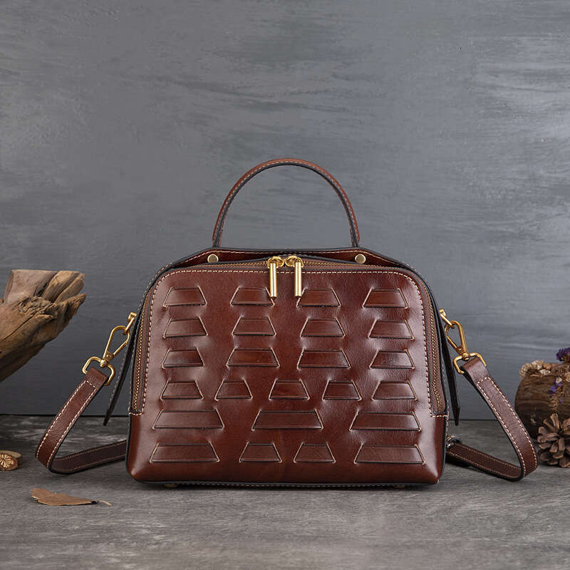 Luxury BagsTotes New Product Top Layer Vegetable Tanned Leather Dumpling Vintage Woven Series Large Capacity Handheld Crossbody Women S Bag SENYY