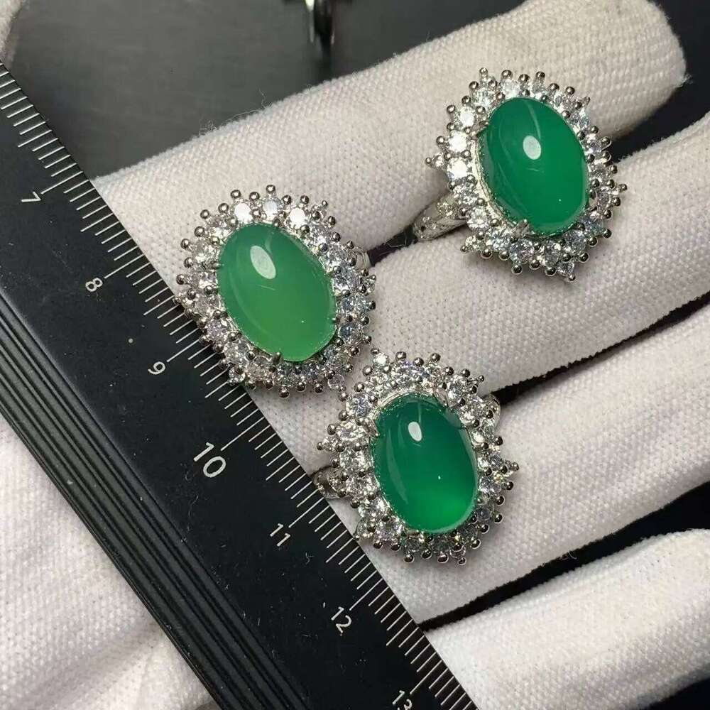 Natural Chalcedony Ring Adjustable Female Jewelry for Women Gift Wholesale High Quality Vintage Fine H260312