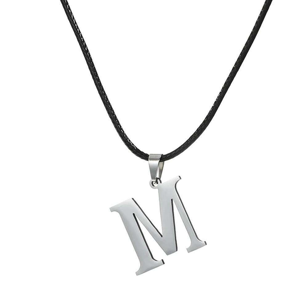New Stainless Steel A-Z Alphabet Initial 26 English Letter Necklace For Men Women Personalize Jewelry Gifts H260312