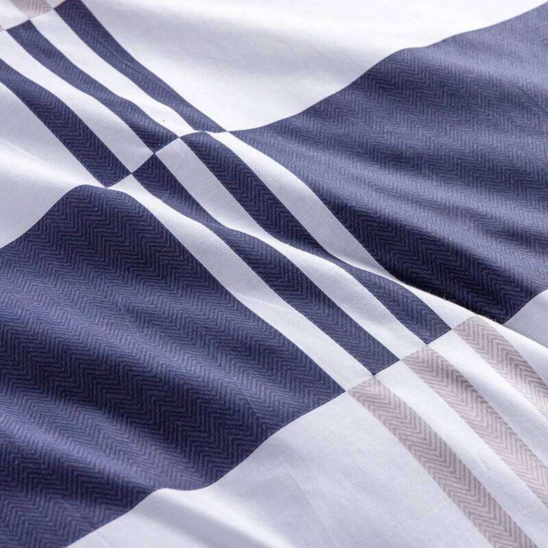 3PC 100% Set Striped Printing 1PC Duvet Cover 2PC Pillowcase Cotton Soft Skin Friendly Bedding H260312 - view 5