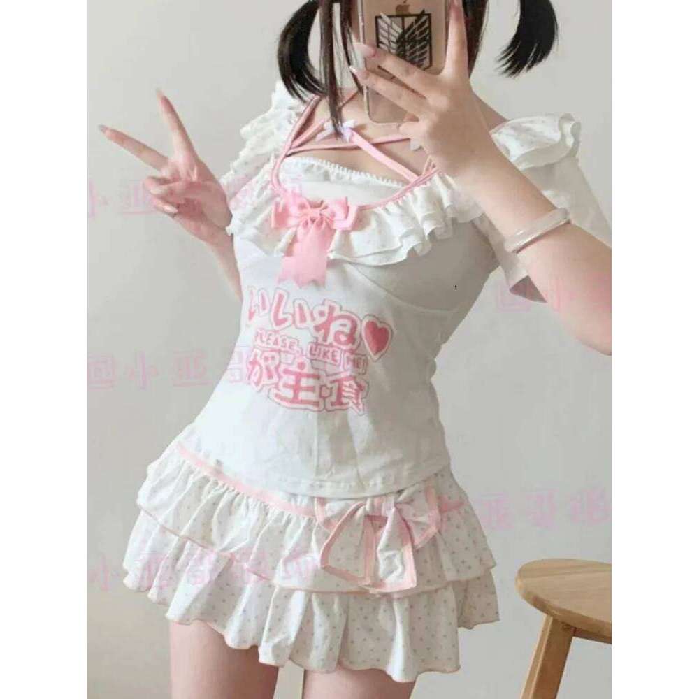 New Summer Lolita Sweet Girls Polka Dot Ball Gown Skirts Teens Young Women Cute Tiered Skirt Mini Dresses Ballet Style Y2K Z260314