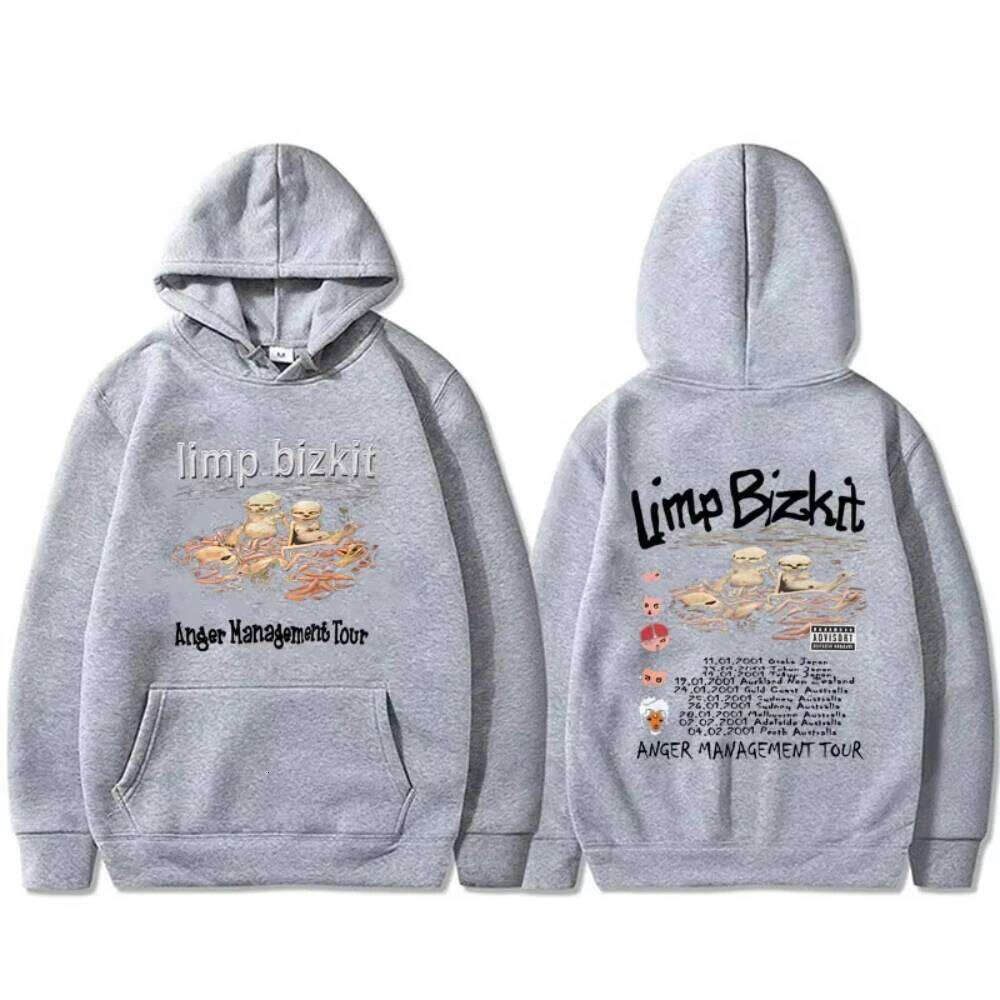90s Rock Band Limp Bizkit Anger Management Tour Hoodie Men Women Fashion Oversized Pullover Unisex High Quality Hot Sale Hoodies Z260315
