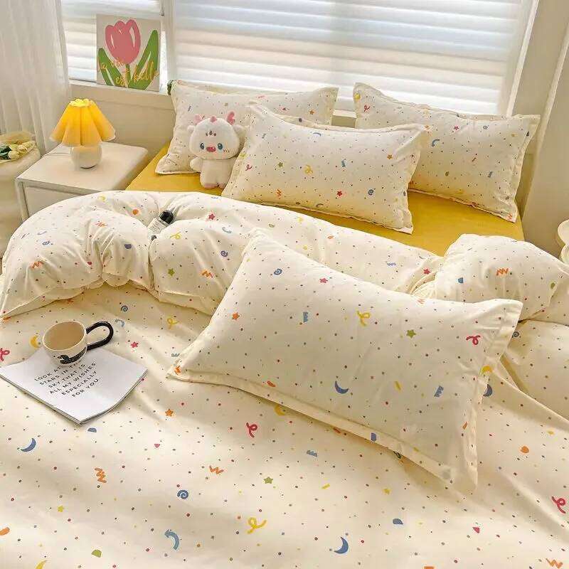 Starry Sky For Boys And Girls Duvet Cover Set Ins Korean Style with Flat Sheet Pillowcase No filler Queen Double Home Bed Linens H260312 - view 5