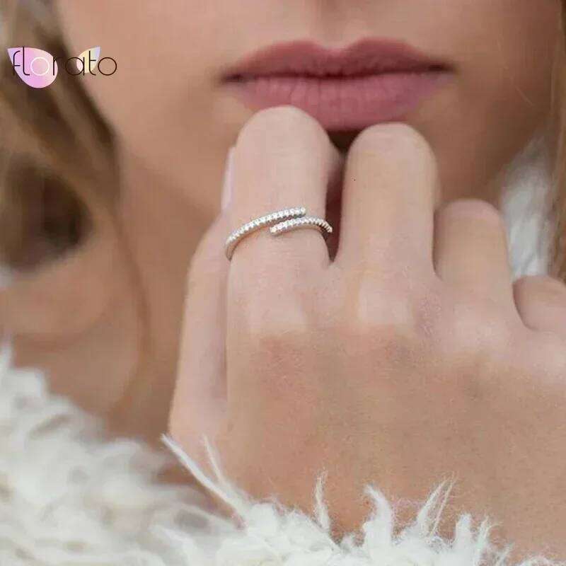 1PC 24k gold Plating Adjustable Open Hug for Women Romantic Opening Crystal Wedding Rings Unisex Jewelry H260312