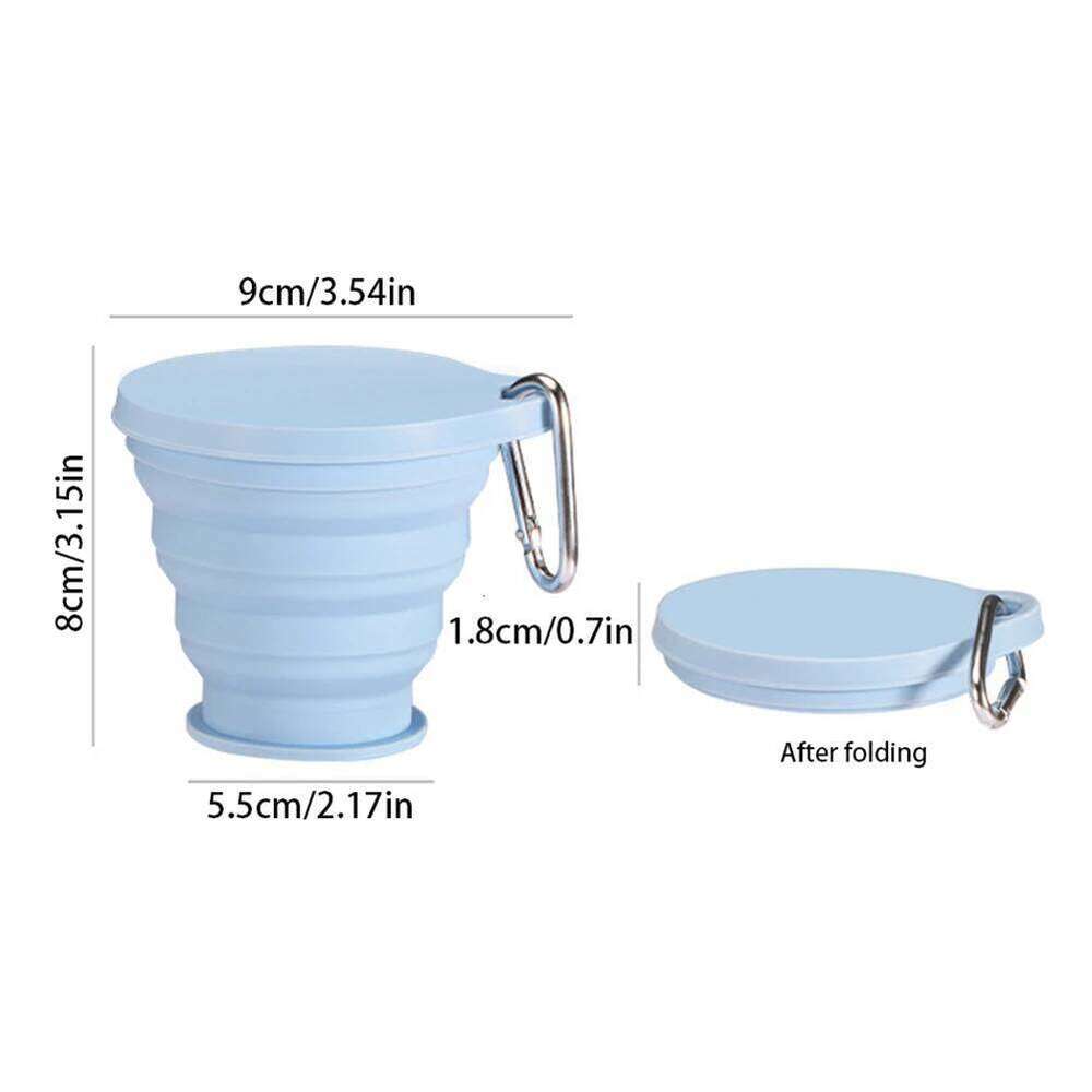 Collapsible Silicone Travel Lightweight Leakproof Food-Grade Hiking Non Bpa Reusable Portable Water Cup Z260314