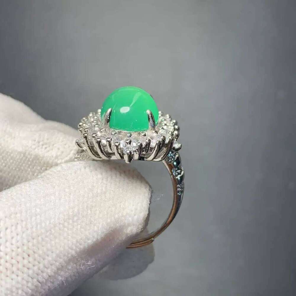 Natural Chalcedony Ring Adjustable Female Jewelry for Women Gift Wholesale High Quality Vintage Fine H260312