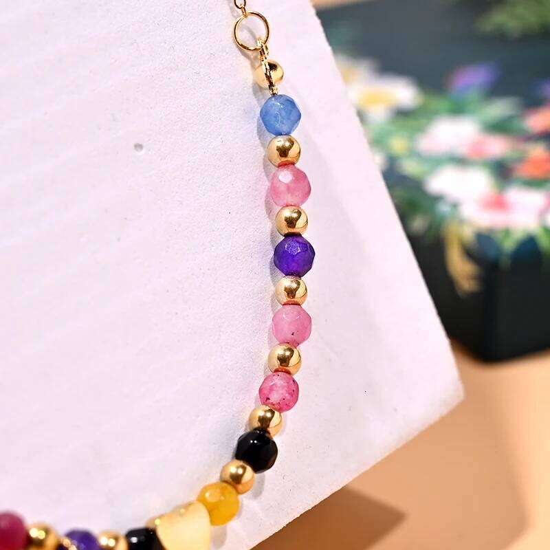 Waterproof Gold Color Stainless Steel Heart Initial for Women Tarnish Free Faceted Crystal Necklace MOON GIRL Design H260312