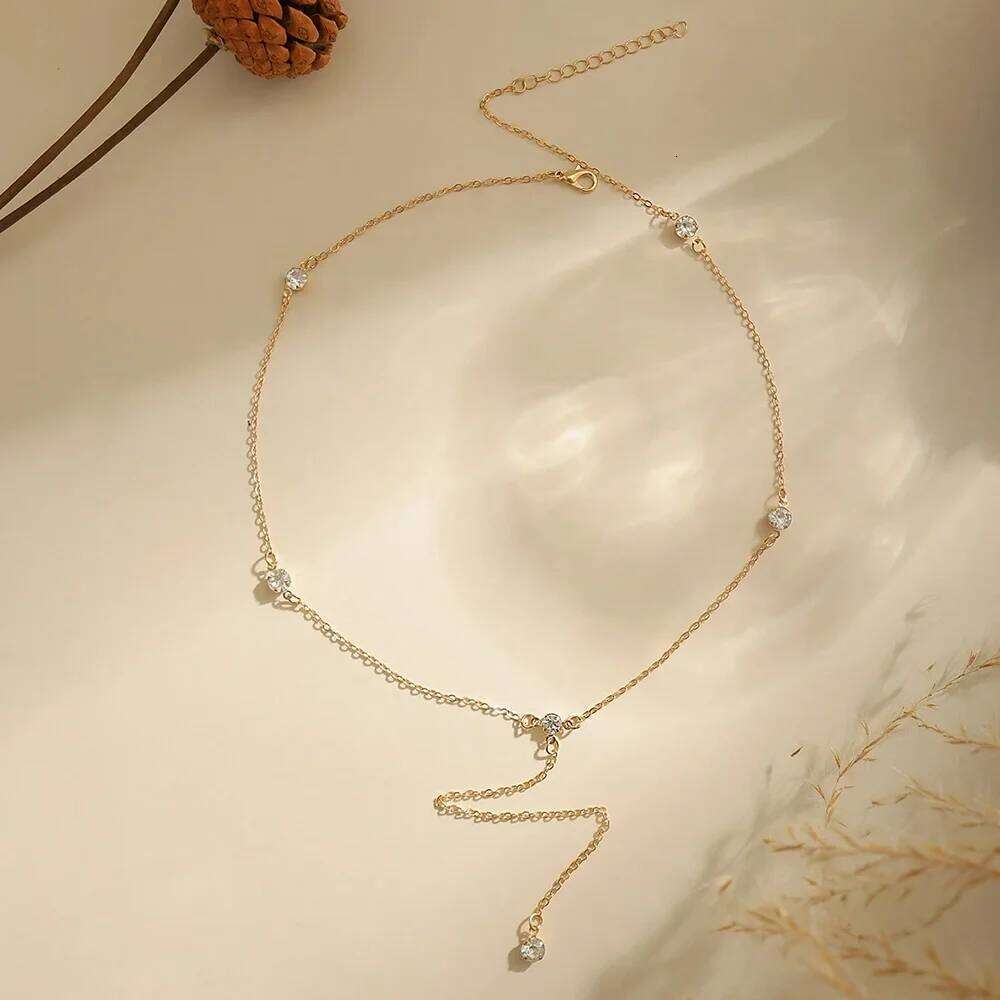 DGIDDK Fashion Layered Long Stainless Steel Geometric Beads Tassel Simple Necklace Gift For Women Jewelry H260312