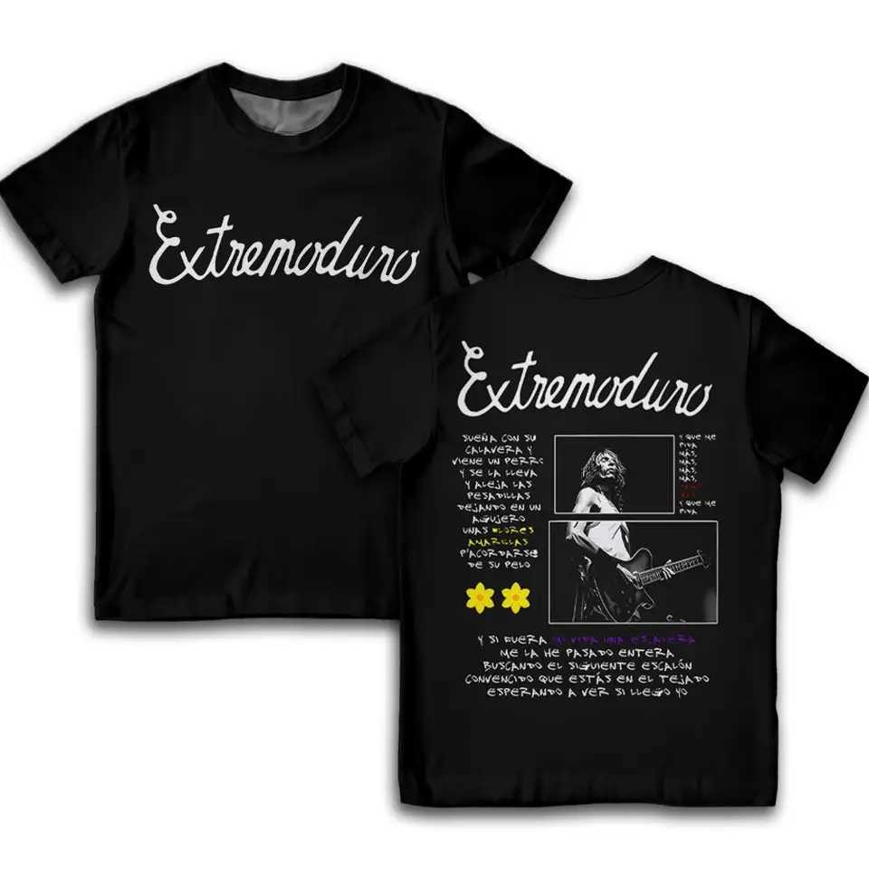 Rock Band Extremoduro 3D Print T-Shirt Summer Mens Breathable Casual Short-Sleeve Shirt Street Hip Hop Loose Crew Neck Top D260313